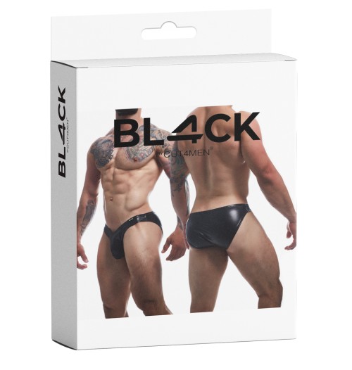 black wetlook bikini briefs BL4CK04 - S