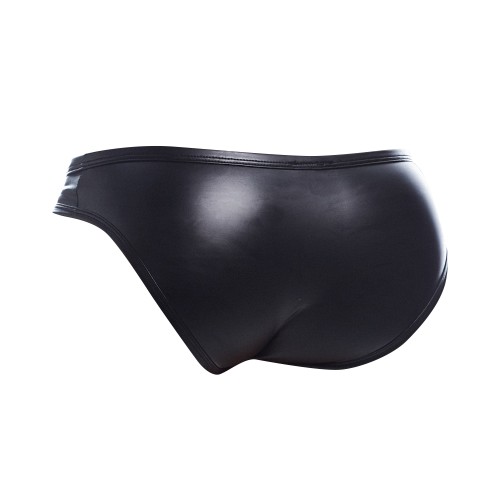 black wetlook briefs BL4CK01 - S