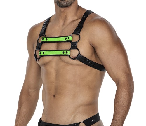 black/neoen green chest harness 06 - OS