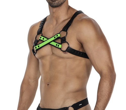 black/neoen green chest harness 06 - OS