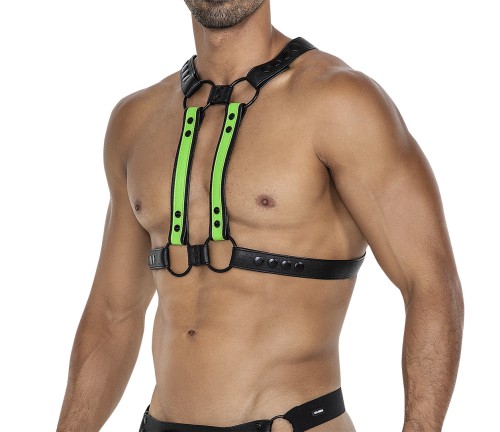 black/neoen green chest harness 06 - OS