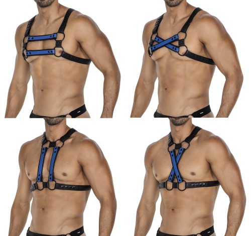 black/blue chest harness 06 - OS