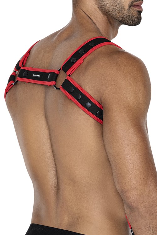 black/red chest harness 05 - OS