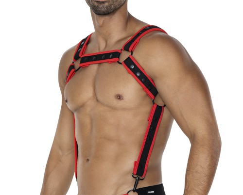 black/red chest harness 05 - OS