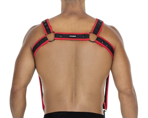 black/red chest harness 05 - OS