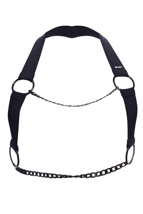 black chest harness 03 - S/M