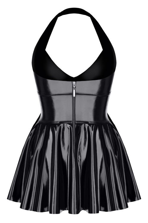 black vinyl mini dress TDSvenja001 - 2XL