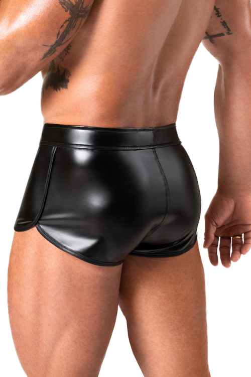 black wetlook Shorts H080 - S