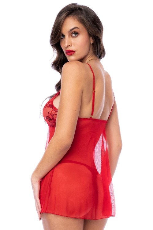 rotes Babydoll - MAL7559RED - S/M