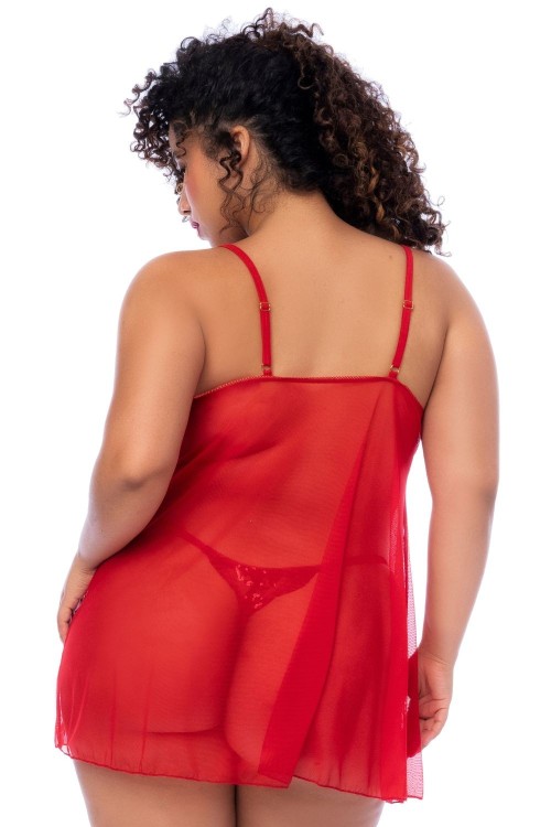 red Babydoll - MAL7559XRED - XL/2XL