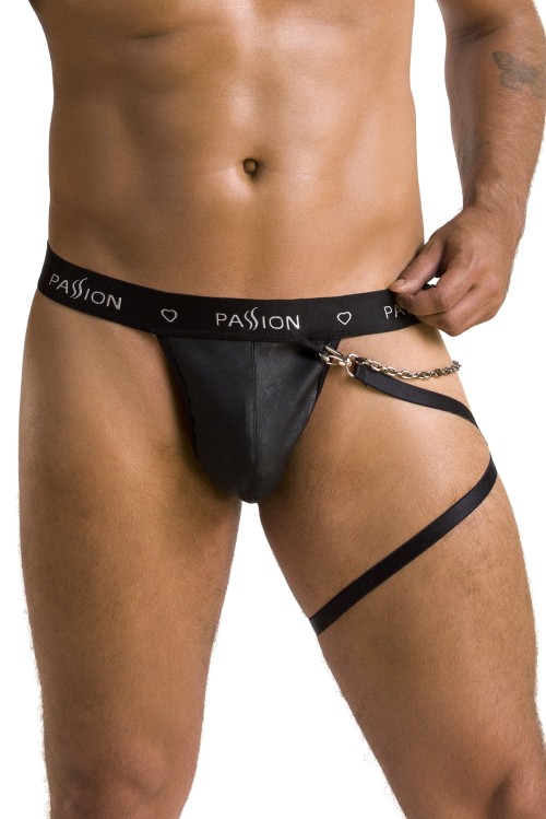 black Men Sting with leg harness 058 - S/M