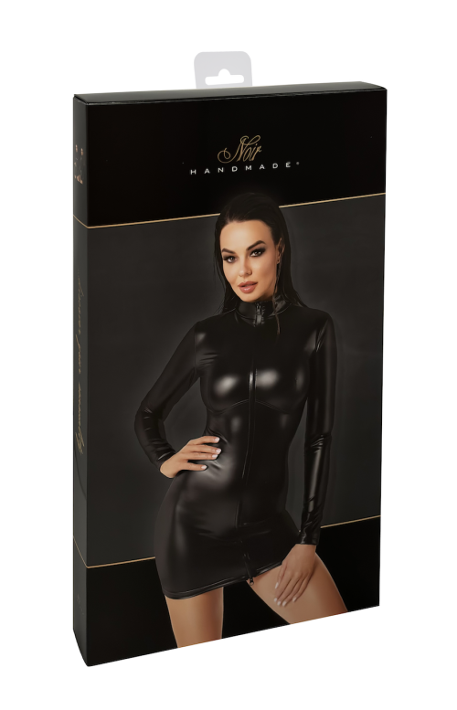 Chimera powerwetlook mini dress with long sleeves L