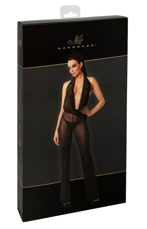 F350 Bodystocking mit Wasserfallausschnitt - 3XL