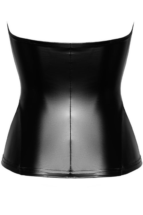 F334 Wetlook Corsagen-Top - M