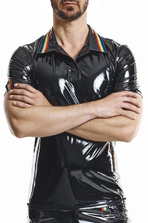 Polo PVC Shirt RMRaffaeleRBW black - 2XL