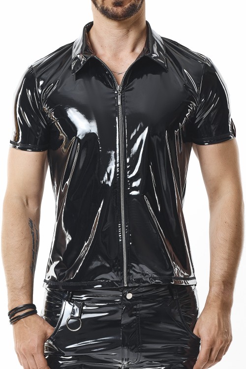 PVC Herren Polo Shirt RMRoccoPVC schwarz - M