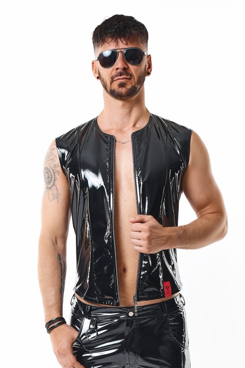 PVC vest RMOtelloPVC black - L