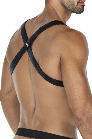 schwarz/neongrüner Brust-Harness 06 von Cut4Men