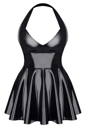 black vinyl mini dress TDSvenja001 - S