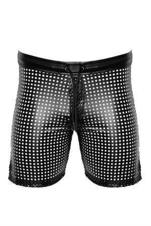 black wetlook Shorts H077 - M