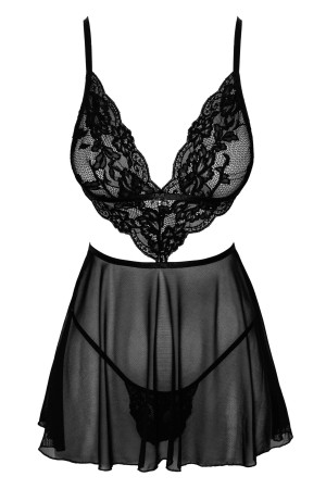 KISS242 Negligee aus Netz und Spitze - S/M