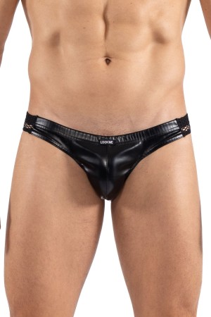 black faux leather Brief 2401-61 by Look Me