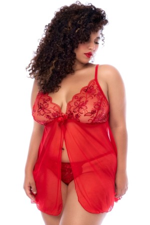 red Babydoll - MAL7559XRED - XL/2XL