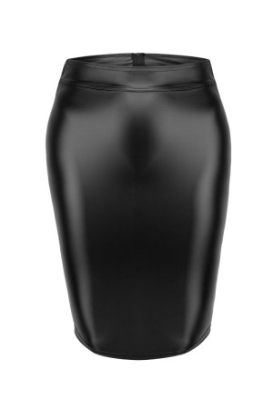 black Powerwetlook pencil skirt F273 - 4XL