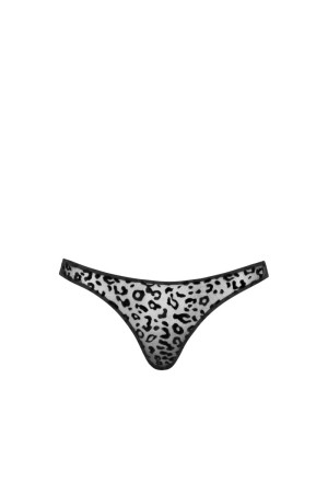 P011 Leopard flock thong - S