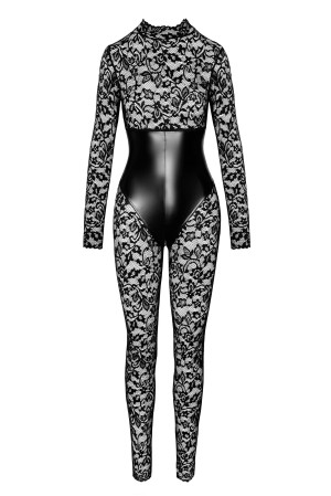 F299 Enigma lace catsuit with underbust bodice - 3XL